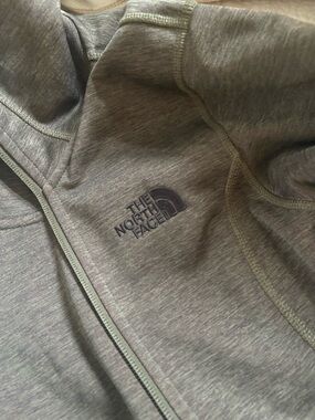 The North Face Olive Heather Full Zip Jacket